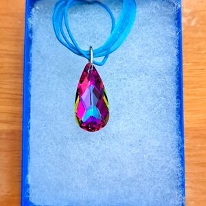 Fresh Violets Crystal Marquise Necklace